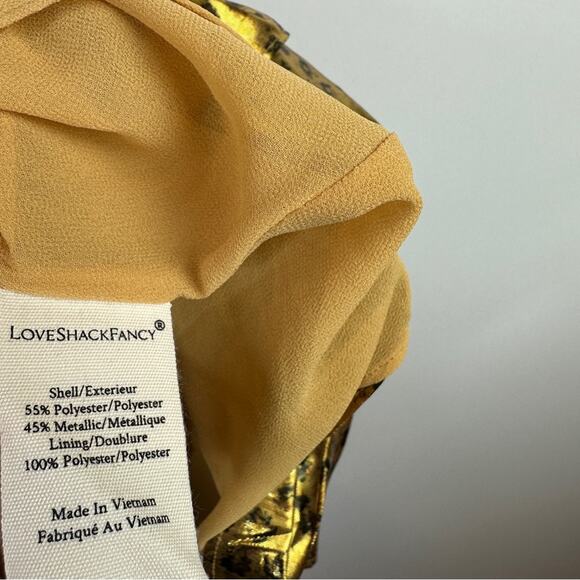 NWOT LoveShackFancy Zoya Gold Ditsy Floral Mini Dress. - Picture 9 of 15